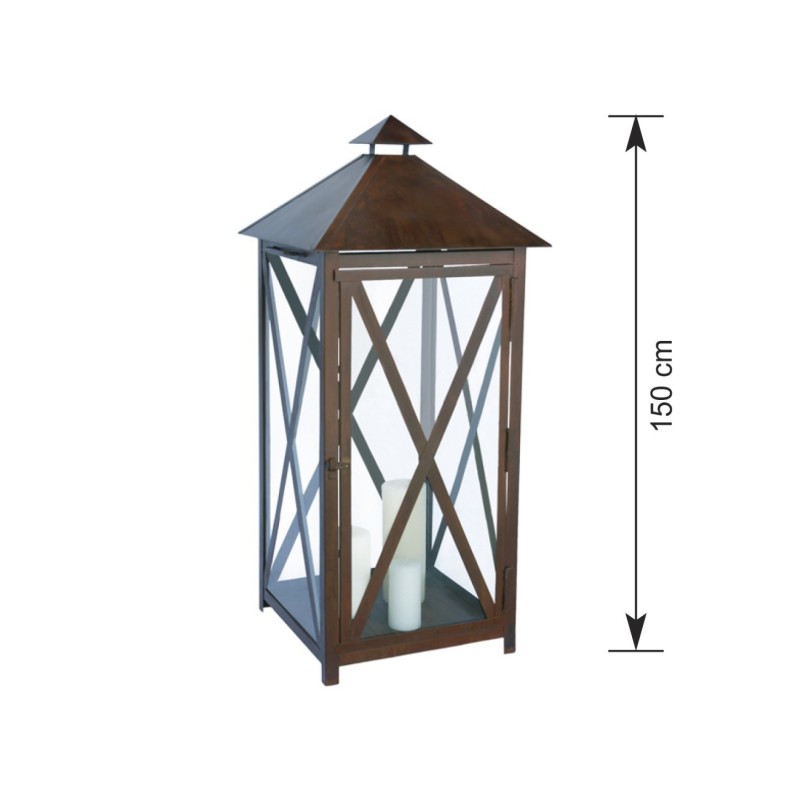 Grande lanterne de jardin XXL style photophore