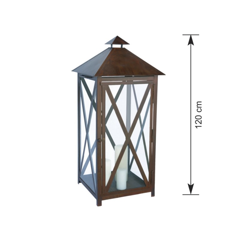 Grande lanterne de jardin XL style photophore modèle Clery